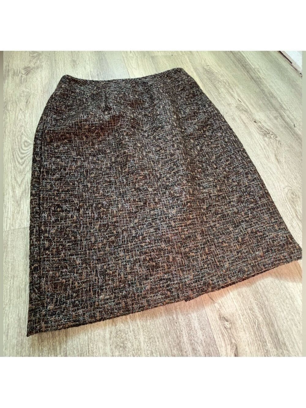 Coldwater Creek 6p Tweed Pencil Skirt metallic thread